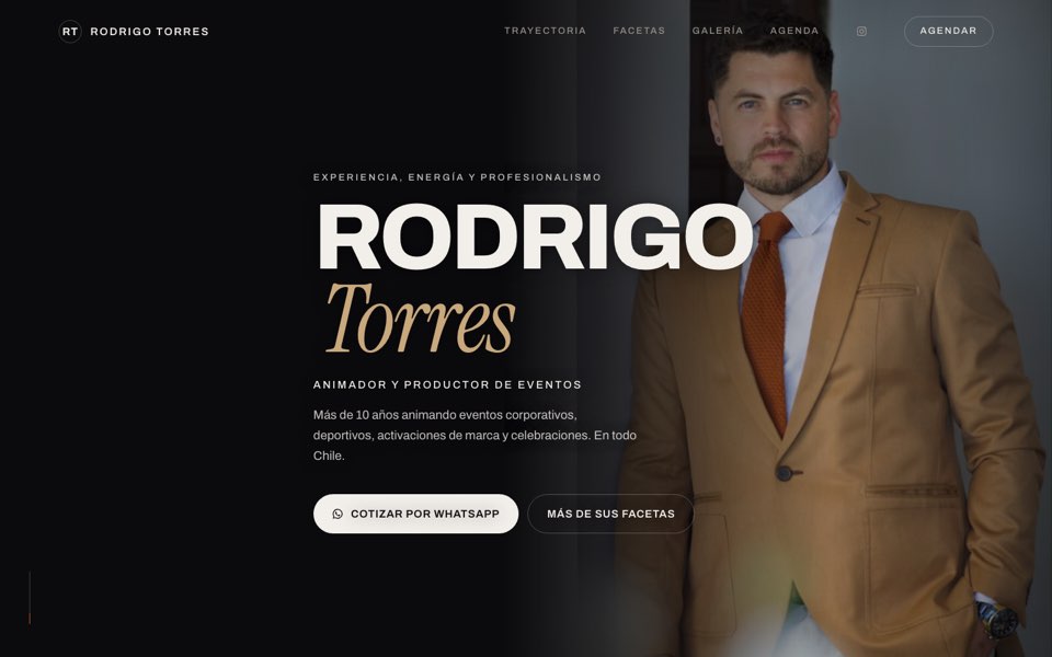 Portada de rodrigoraisepro.cl en un computador